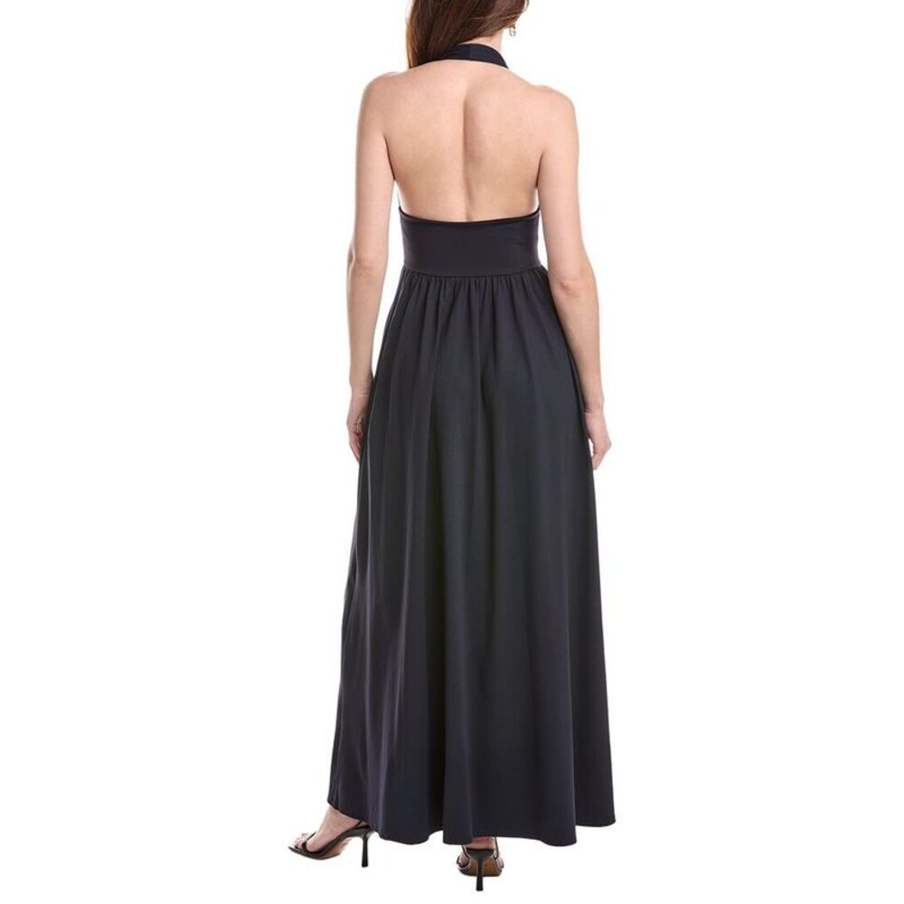 Susana Monaco Womens  Halter Gathered Maxi Dress, Blue - Picture 2 of 3